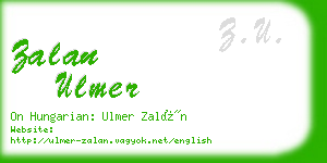 zalan ulmer business card